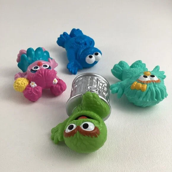 Sesame Street Muppet Plastic Figures Cookie Monster Oscar Abby Cadabby Lot - Picture 6 of 6